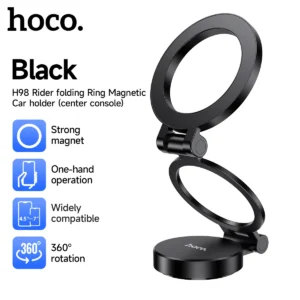 Suporte Veicular Magnético HOCO H98 Dobrável para Celular - Preto