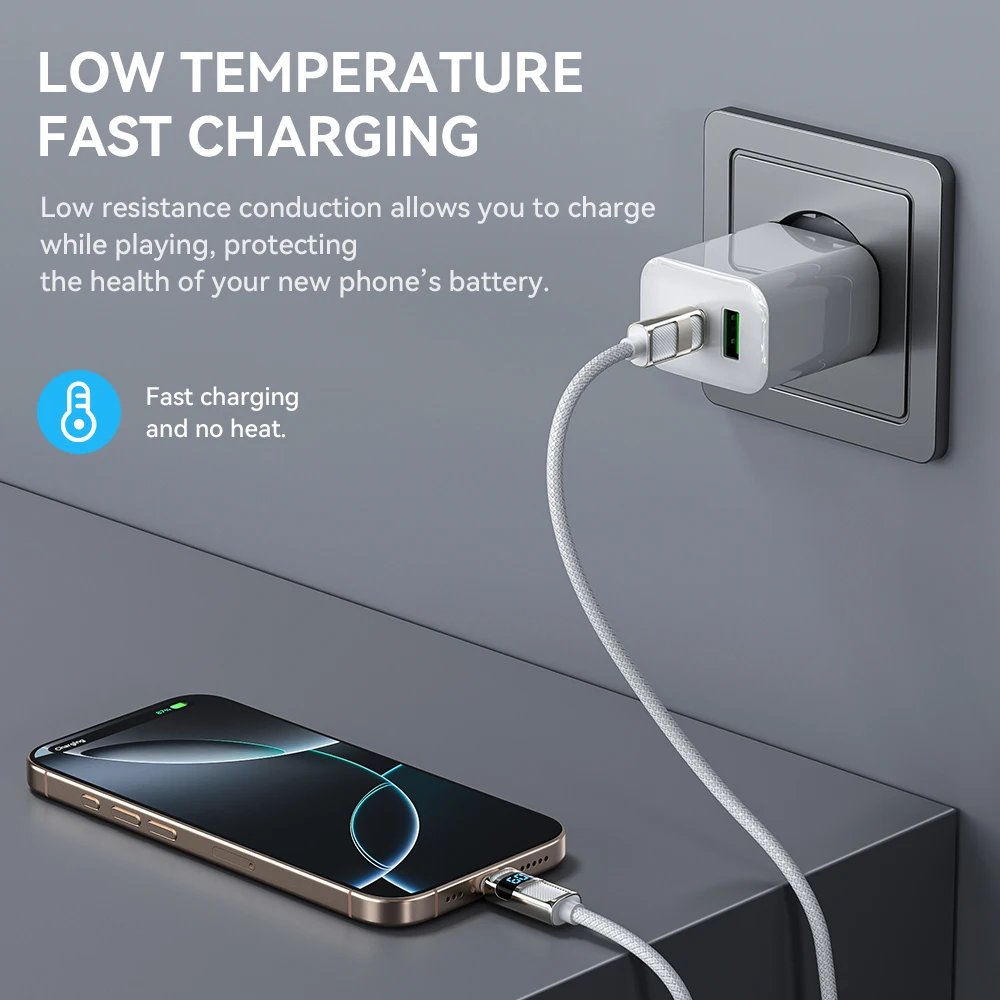 Cabo USB-C 60W HOCO U137 com Display LED - Imagem 4