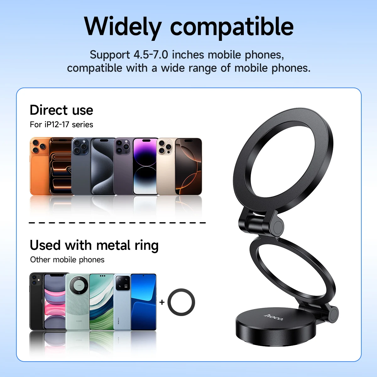 Suporte Veicular Magnético HOCO H98 Dobrável para Celular - Imagem 6
