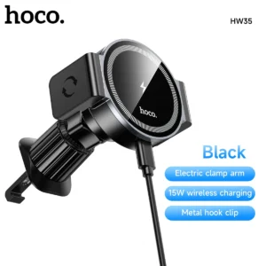 Suporte Veicular com Carregamento Sem Fio HOCO HW35 15W - Preto