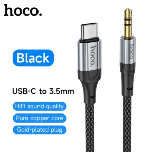 Cabo USB-C para P2 HOCO UPA26 3,5 mm Hi-Fi - UPA24 Tipo-C