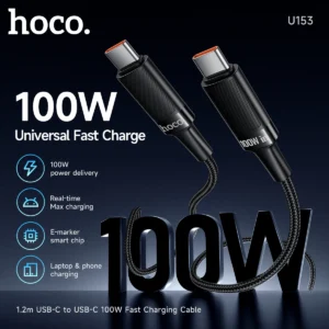 Cabo USB-C para USB-C HOCO U153 100W com Chip E-Marker