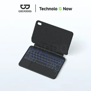 Capa Teclado GOOJODOQ Bluetooth para iPad Mini 7 A17 Pro - Preto