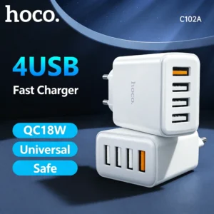HOCO C102A Carregador de Parede 4 USB QC 18W