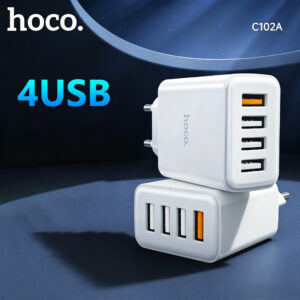 Carregador de parede HOCO C102A com 4 portas USB