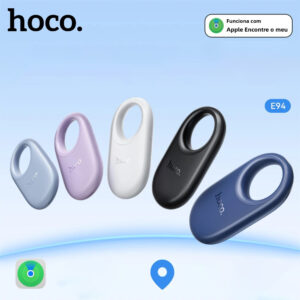 Rastreador HOCO E94 com Apple Find My nas cores azul, lilás, branco, preto e azul-marinho