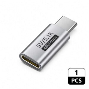 Adaptador USB-C com Resistor 5.1K para Carregamento Seguro - 1x 5.1K-Tipo-C-ZJT