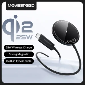 Carregador Magnético MOVESPEED MSE010 Sem Fio Qi2 25W