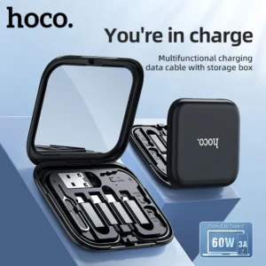 Kit Multifuncional HOCO U114 60W com Cabo Retrátil e Adaptadores