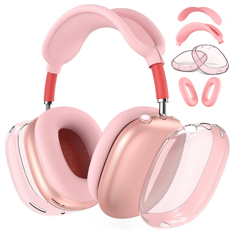 Kit de Proteção 4 em 1 HOCO para W65 e W65 Plus - rosa claro