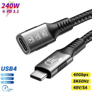 Cabo Extensor USB-C USB4 40Gbps 240W 8K