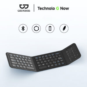 Teclado Bluetooth Dobrável GOOJODOQ com Touchpad
