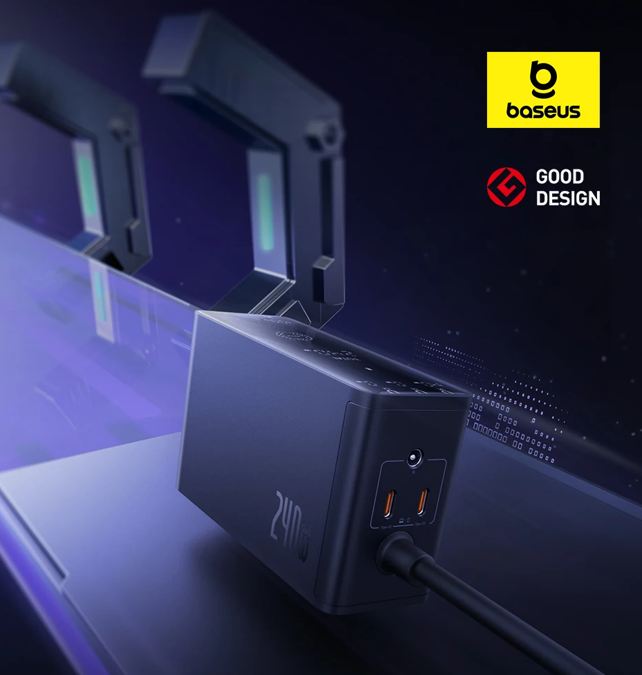 Carregador Inteligente Digital Ultra Rápido GaN 240W