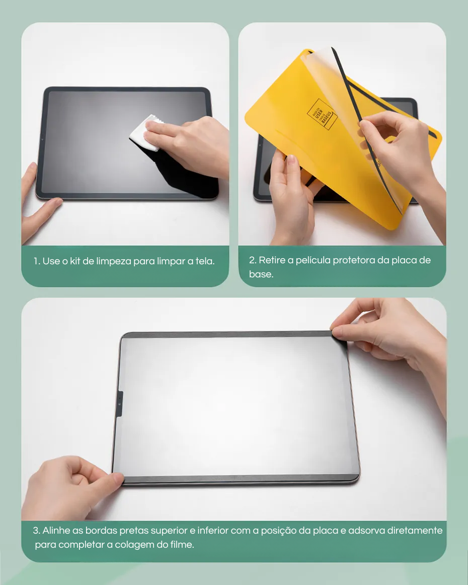 10. Fácil Instalação – Película de Alta Definição para iPad