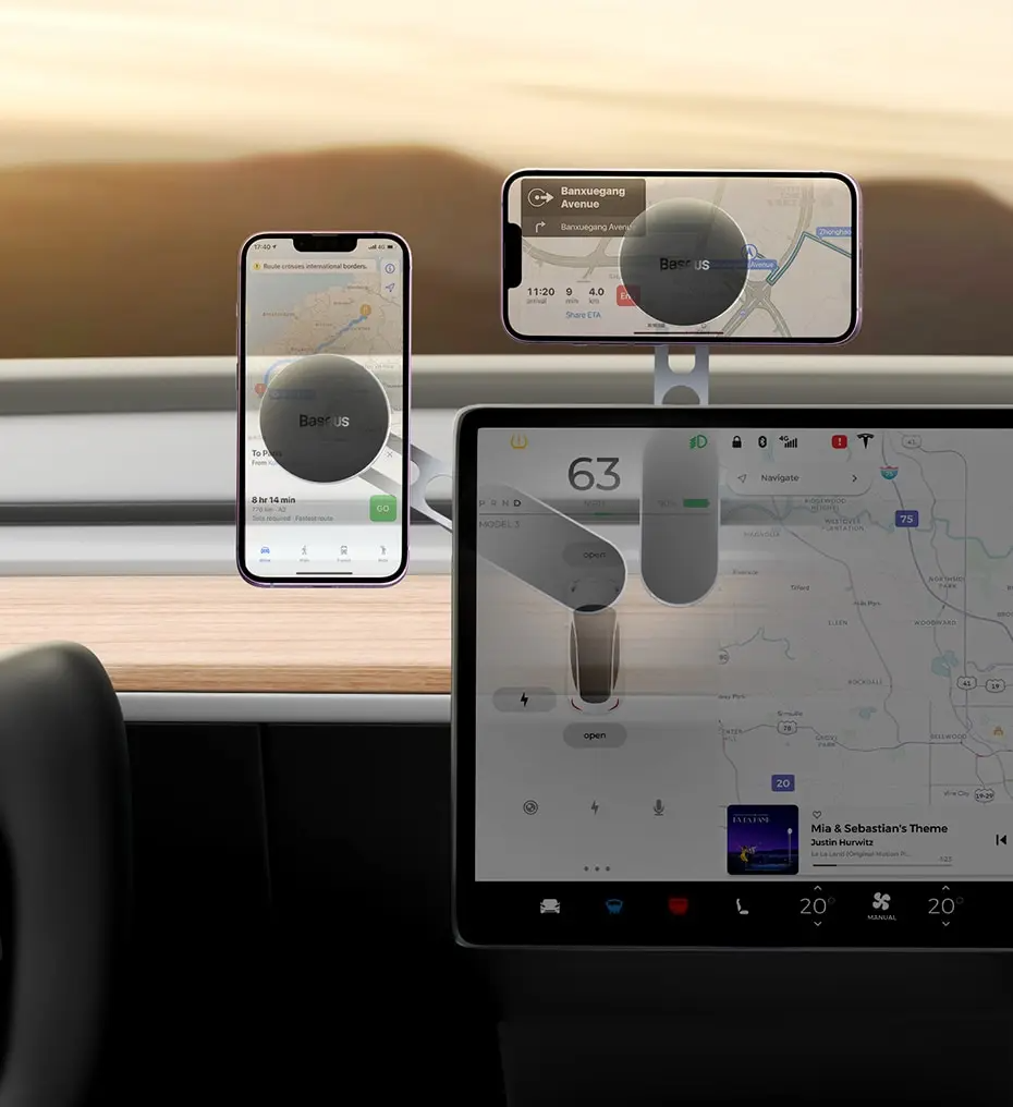 Suporte Magnético para Tesla Modelo 3