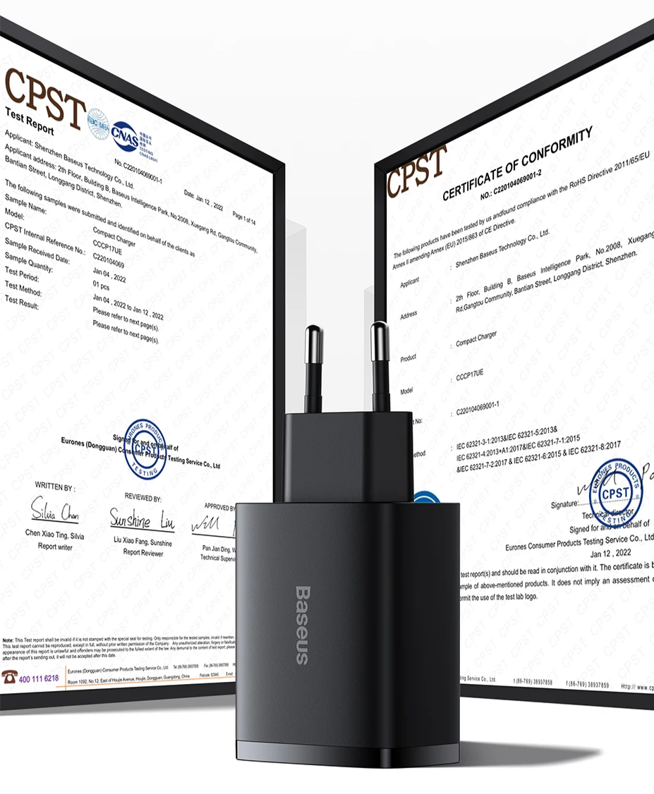 Certificação ROHS – Carregador Rápido Triplo 17W 3 USB Turbo
