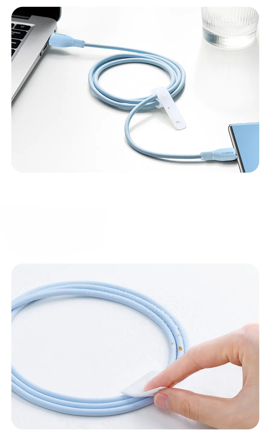 Cabo USB para Tipo C 100W Carregamento Rápido Baseus