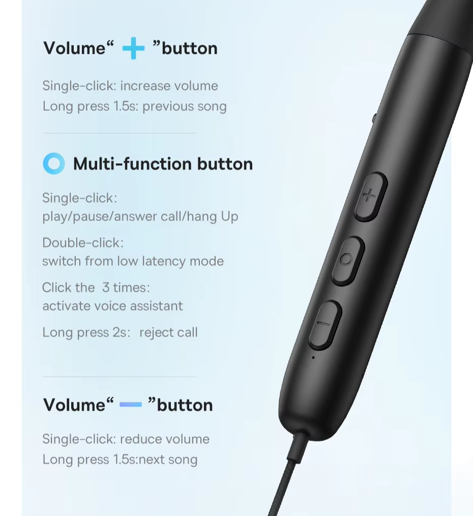 Fácil de Usar – Fone de Ouvido Bowie P1 com Fita para o Pescoço Bluetooth 5.2