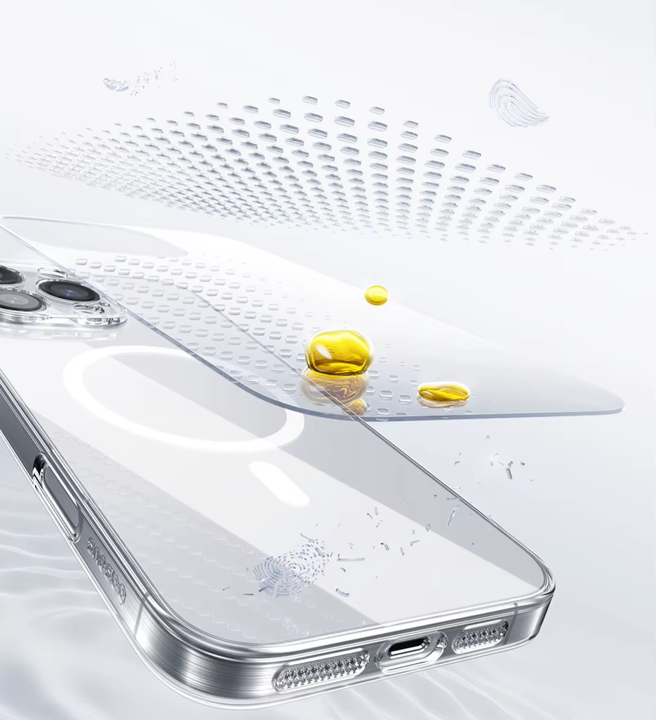 Sempre Limpo e Transparente – Capa Transparente Ultra Fina Magnética para iPhone 16