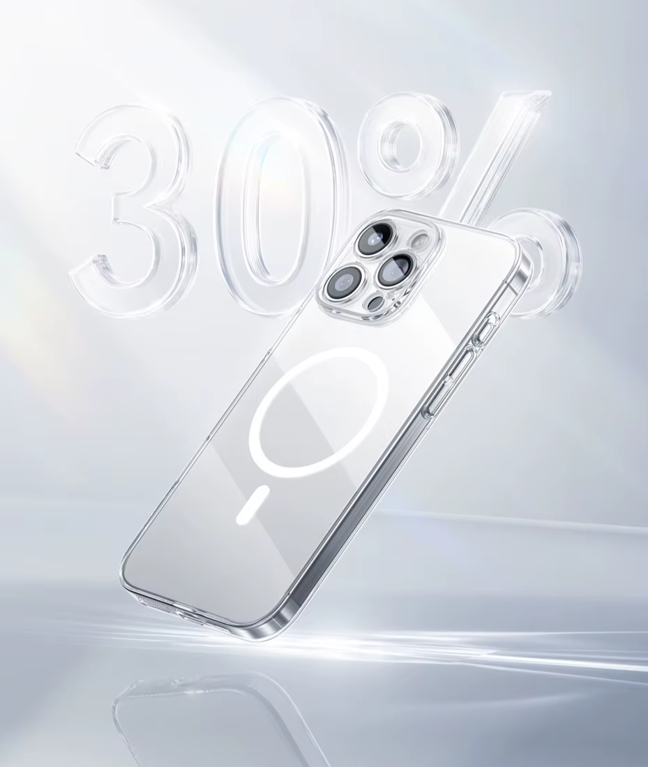 Alta Transparência – Capa Transparente Ultra Fina Magnética para iPhone 16