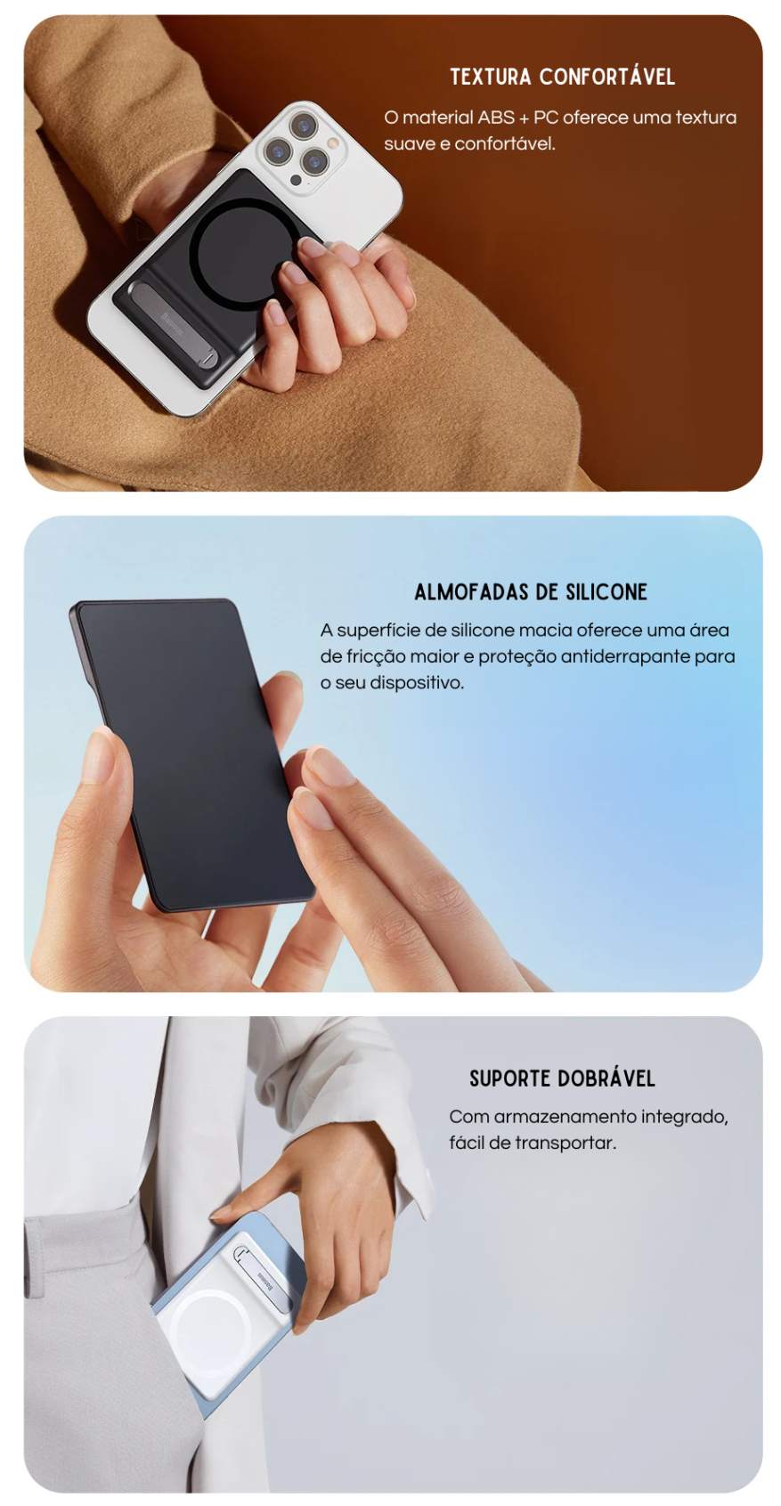 7. Detalhes que Fazem a Diferença – Suporte de Telefone Magnético e Dobrável