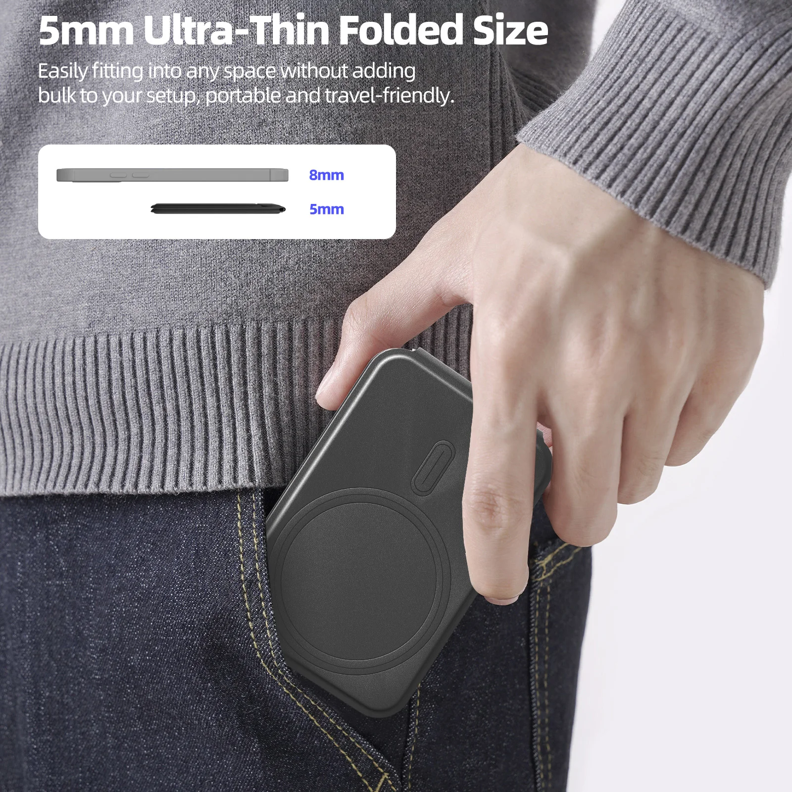 Type – Suporte Magnético GOOJODOQ Ultra Fino para Smartphone