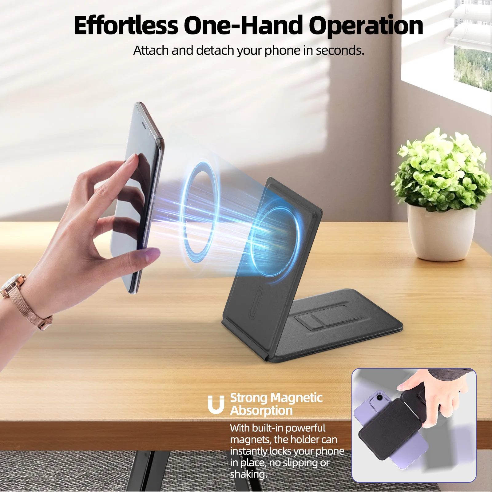 Type – Suporte Magnético GOOJODOQ Ultra Fino para Smartphone