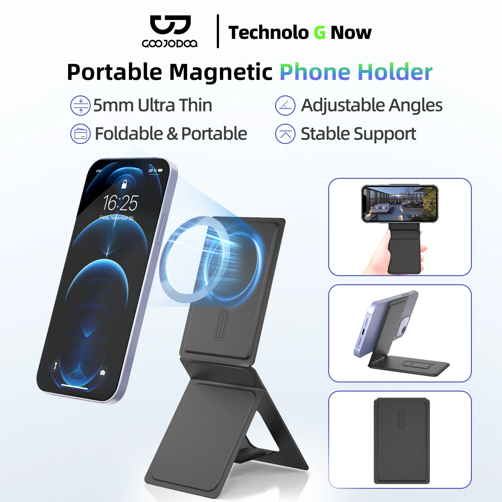 Type – Suporte Magnético GOOJODOQ Ultra Fino para Smartphone