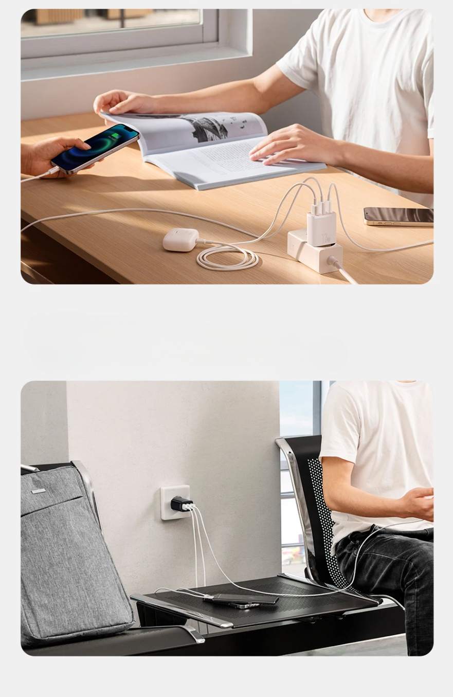 Triplo Carregamento Rápido – Carregador Rápido Triplo 17W 3 USB Turbo