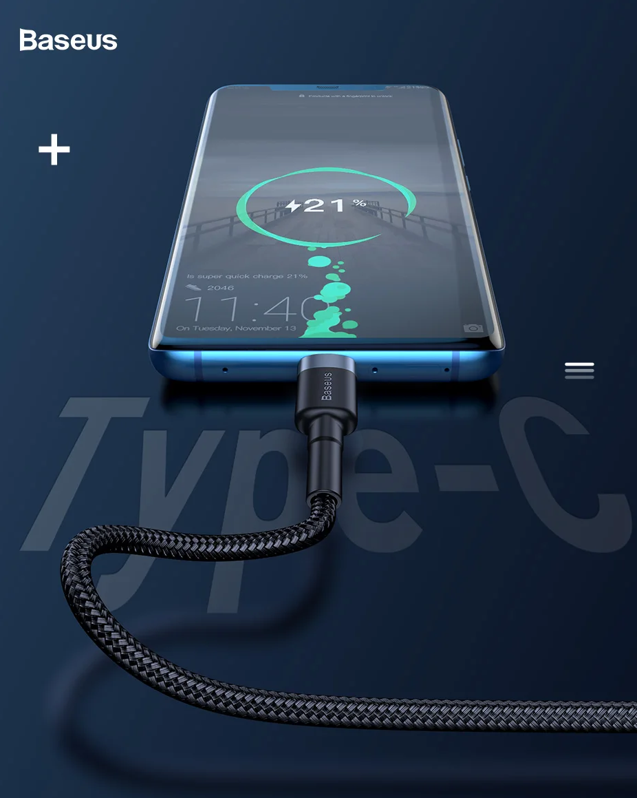 Informações Gerais – Cabo Turbo USB Para USB-C Cafule HW QC 3.0 40W 5A 1m