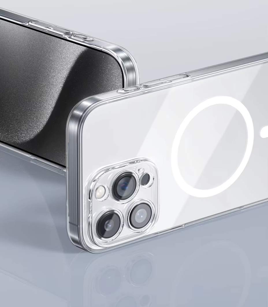Proteção Elevada de 0.3mm para Câmera e Tela – Capa Transparente Ultra Fina Magnética para iPhone 16