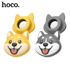 Rastreador HOCO E91K para pets com case de silicone em formato de cachorro