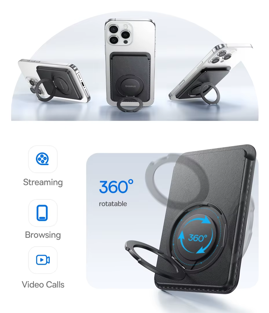 Funciona Também Como Suporte para Celular – Carteira Magnética com Suporte MagPro 3