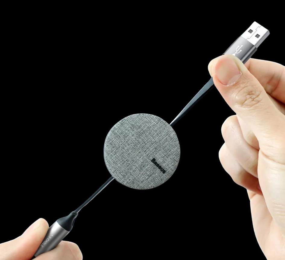 5. Puxe para estendê-lo – Cabo USB 3 em 1 Retrátil