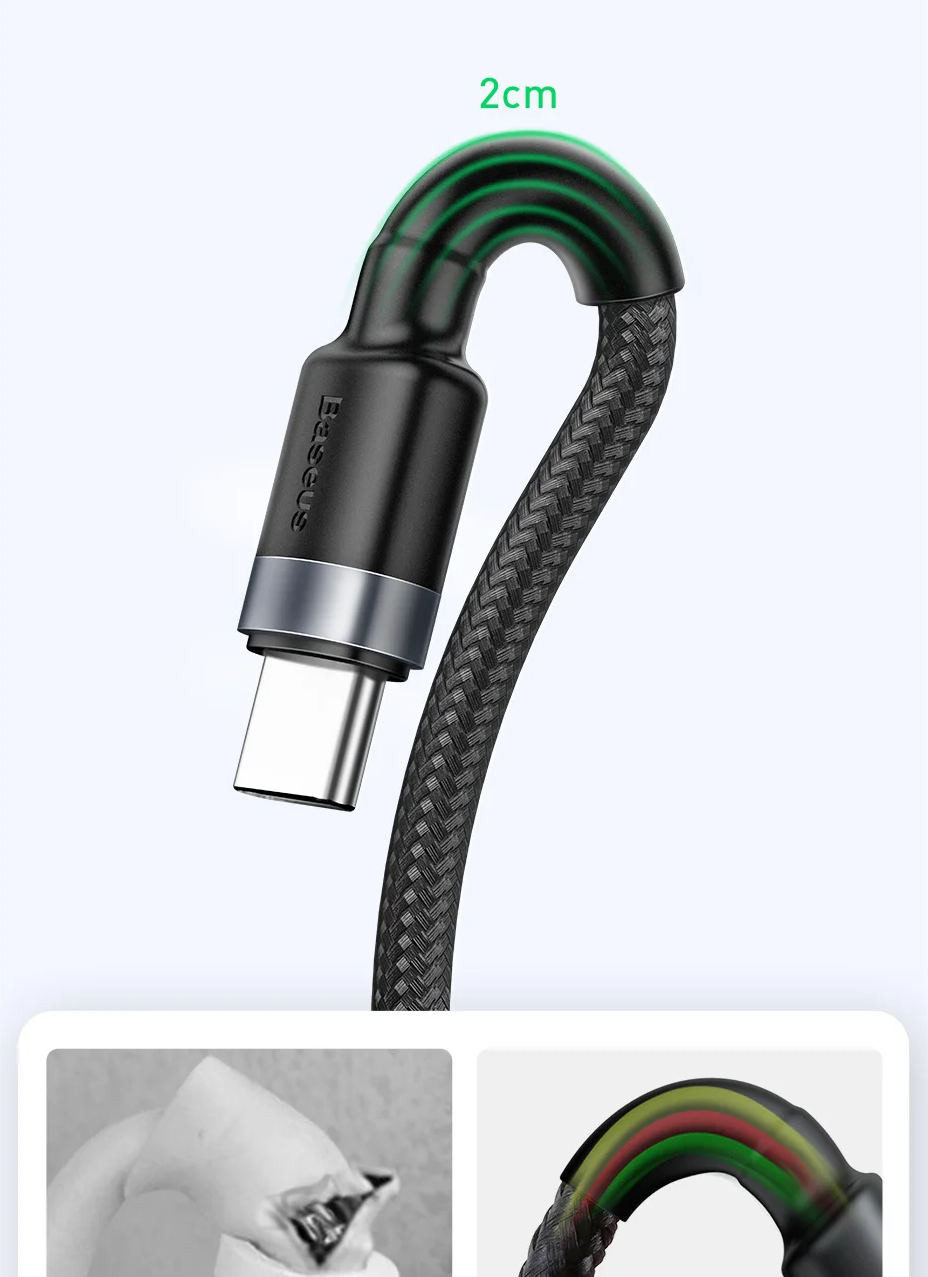 Informações Gerais – Cabo Turbo USB Para USB-C Cafule HW QC 3.0 40W 5A 1m