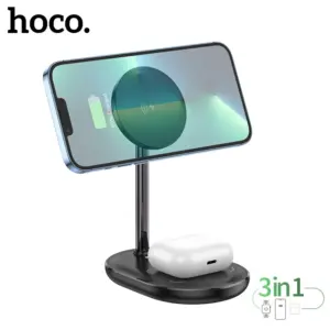 Carregador HOCO CW40 3 em 1 magnético sem fio