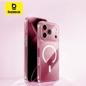 Capa Magnética Baseus Transparente para iPhone 17 Pro, 17 Pro Max, 18 Pro e 18 Pro Max