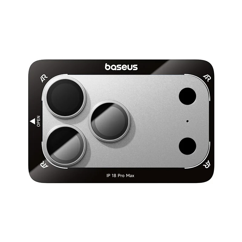 Protetor de Lente Baseus Cobertura Total iPhone 18 Pro Prata