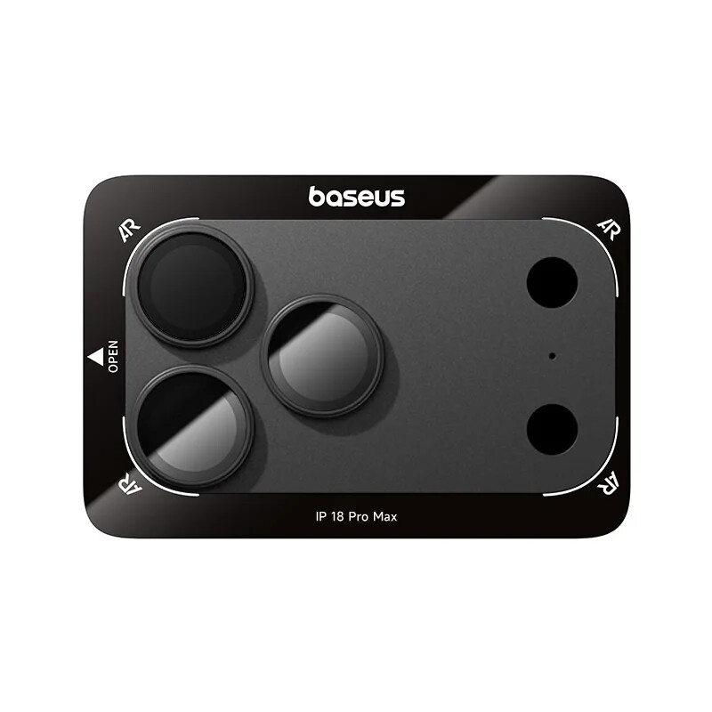 Protetor de Lente Baseus Cobertura Total iPhone 18 Pro Preto