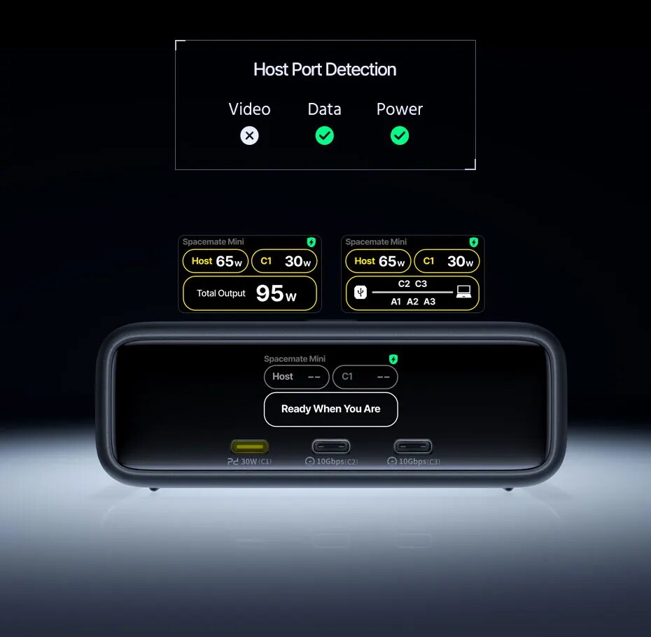 Tela Inteligente, Controle Simples – Hub Baseus SpaceMate RD1 Mini 10 em 1 HDMI Duplo 4K PD 100W RJ45