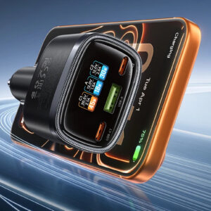 Carregador veicular HOCO Z70 93W com tela TFT