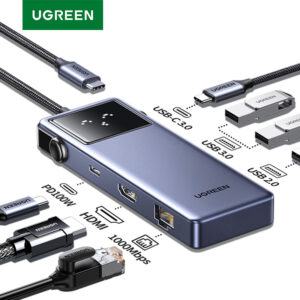 Hub USB-C UGREEN Uno 7 em 1 HDMI 4K RJ45 PD 100W