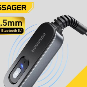 Receptor e transmissor Bluetooth 5.1 ESSAGER ES-BT10 com plugue P2 3,5 mm