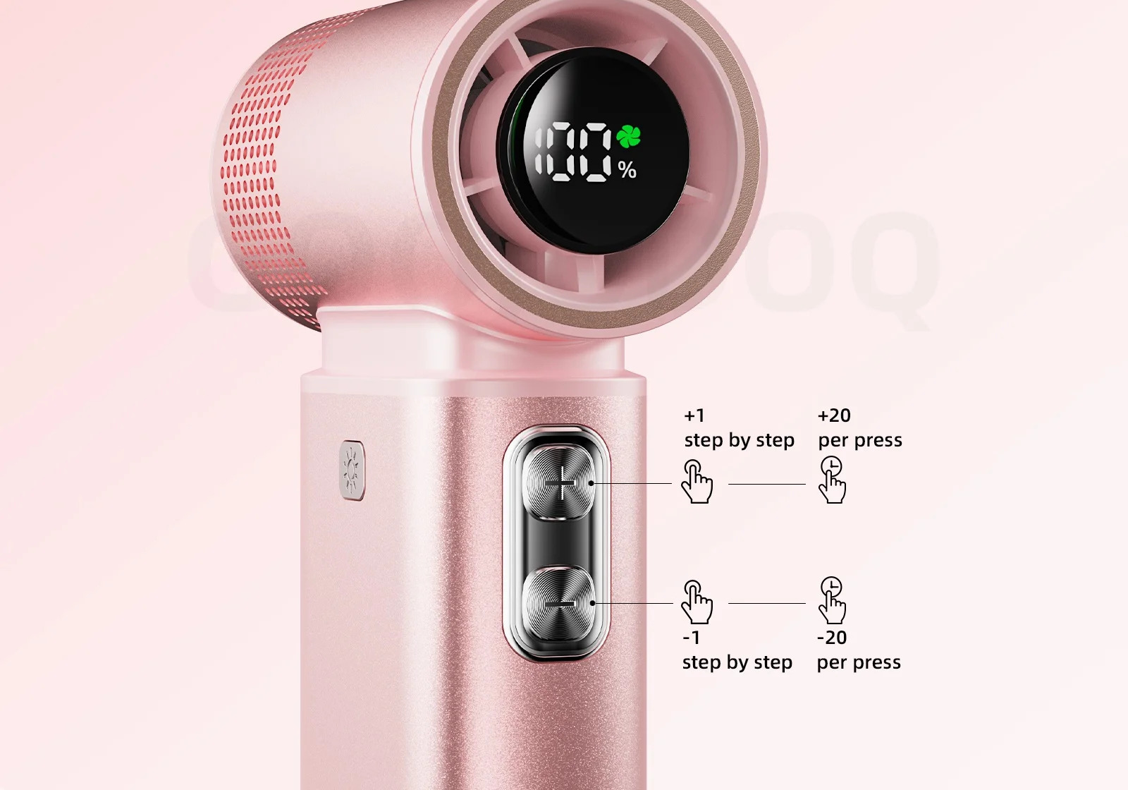100 Níveis de Velocidade – Ventilador Portátil GOOJODOQ GFS015 5 em 1 de Alta Velocidade