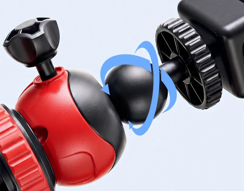 Cabeça de Bola com Visão em 360° – Tripé Flexível Kuulaa para Celular e Câmera com Controle Remoto