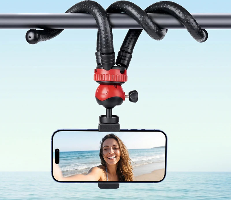 Resistente e Durável – Tripé Flexível Kuulaa para Celular e Câmera com Controle Remoto