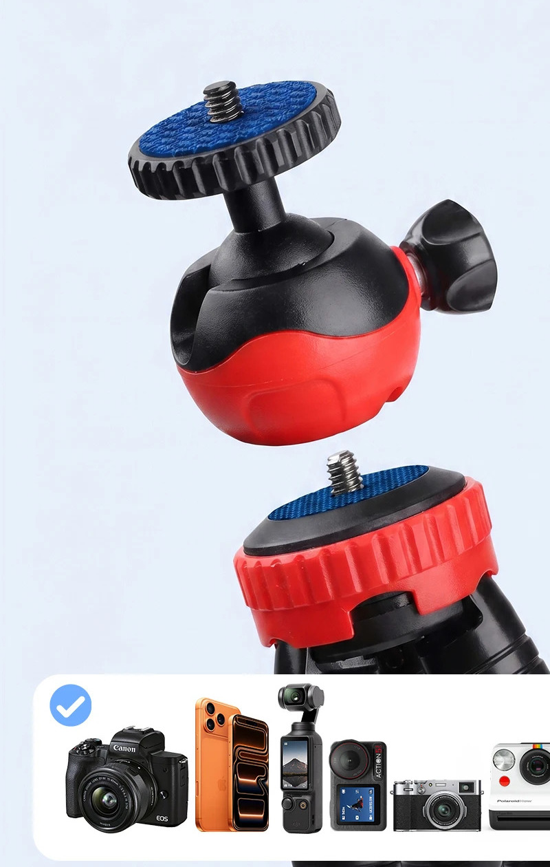 Encaixe Universal – Tripé Flexível Kuulaa para Celular e Câmera com Controle Remoto