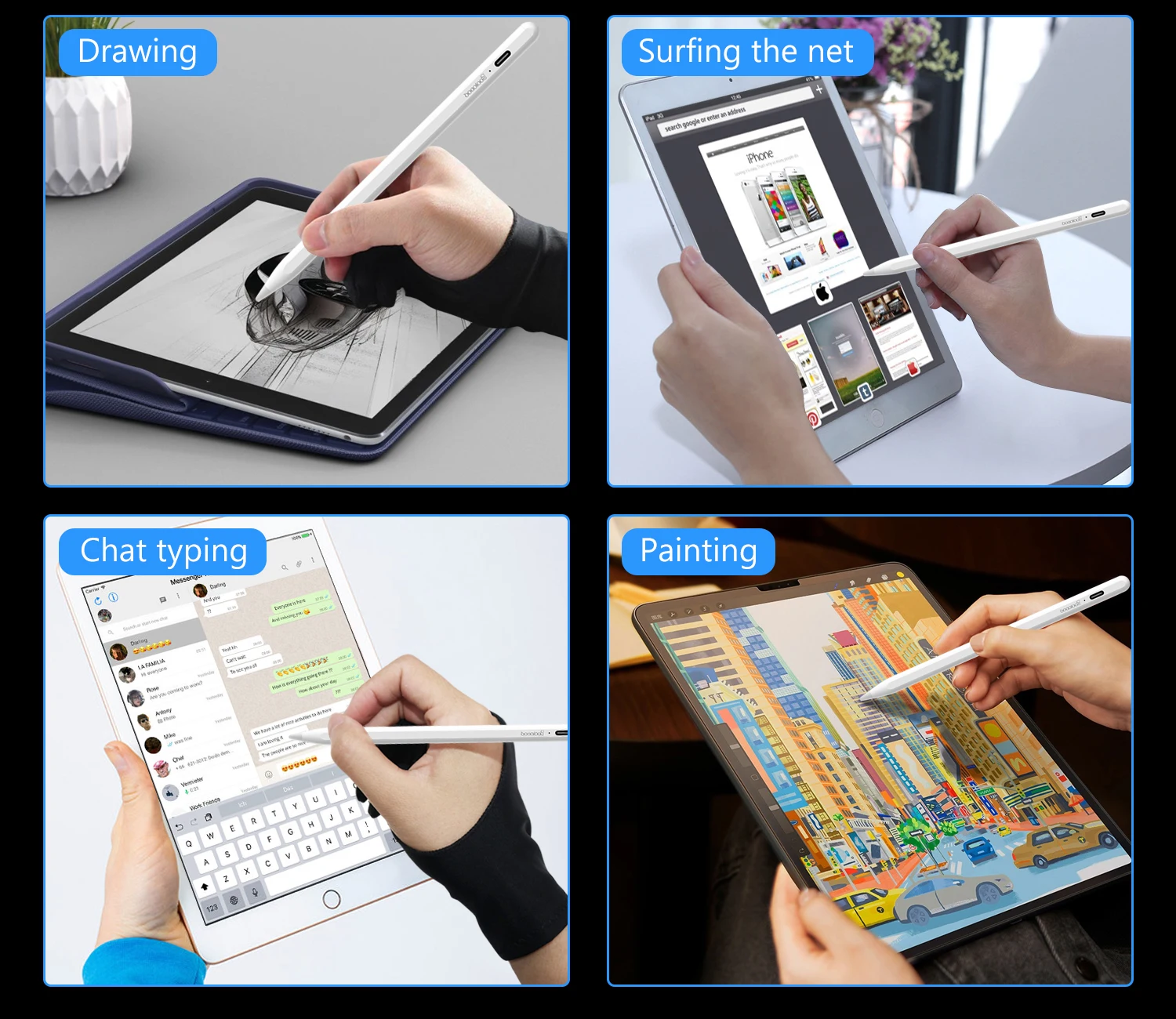 Não Precisa Parear por Bluetooth – Caneta Stylus Universal GOOJODOQ GD03 para iPad e Android
