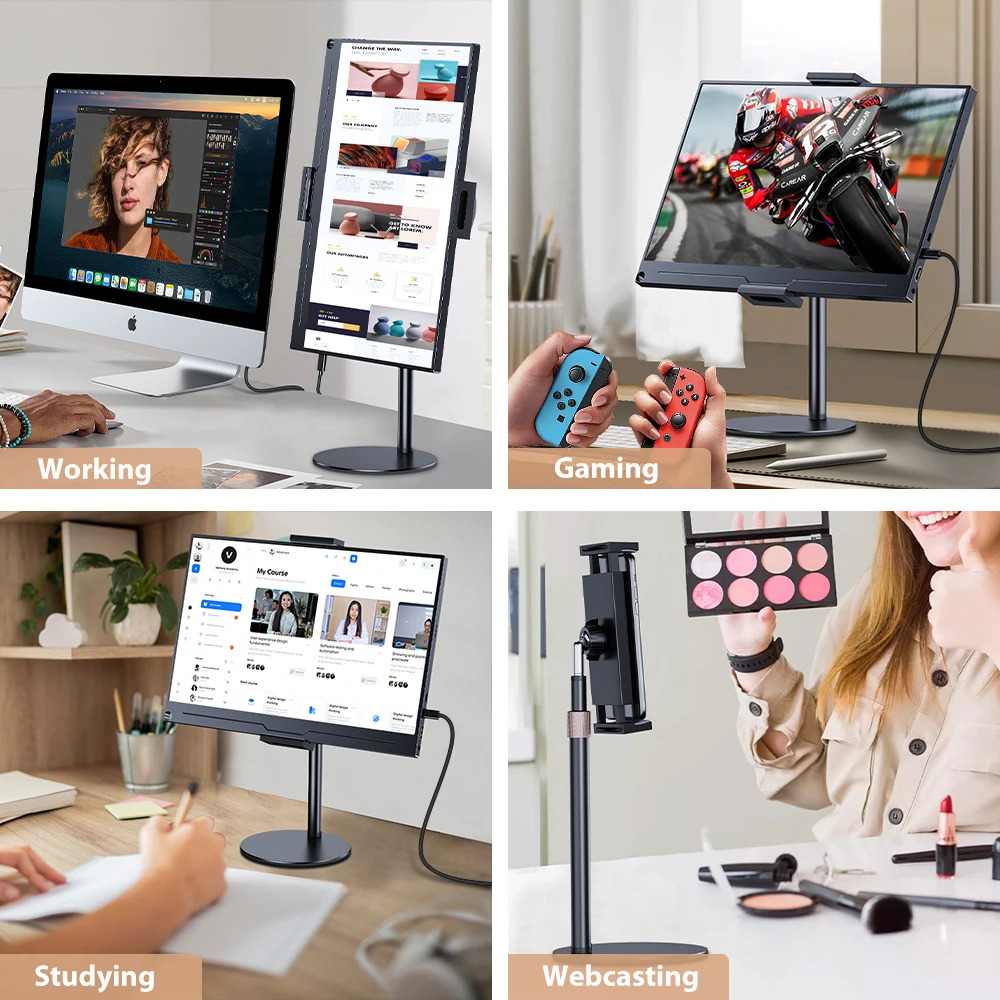 Uso Versátil – Suporte VESA UPERFECT Ajustável para Monitor Portátil