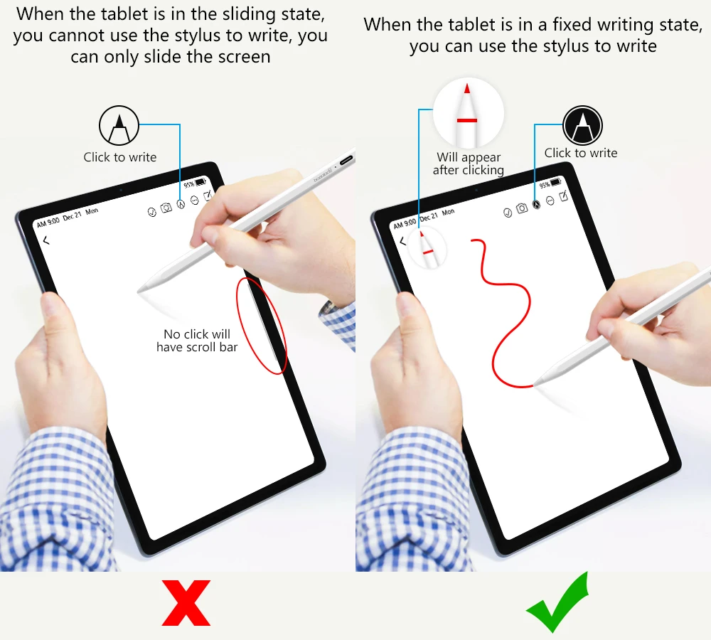 Como Ativar o Modo de Escrita – Caneta Stylus Universal GOOJODOQ GD03 para iPad e Android